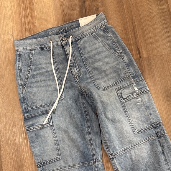 NWT American Eagle Cargo Pants Jean Joggers Size 6 - Picture 3 of 11